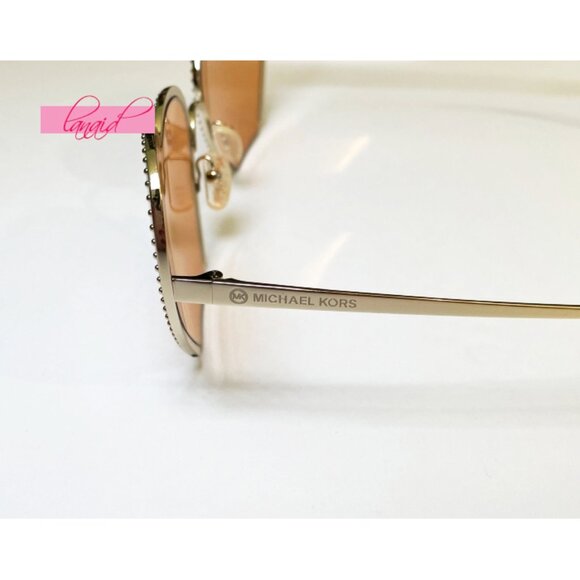 Michael Kors Heart Breaker Sunglasses Gold Metal Shiny Sunnies 100 UV Protection - Picture 6 of 16